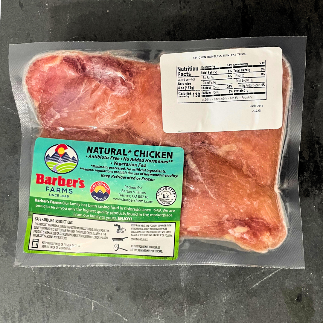 Barber's Farms Boneless Skinless Chicken Thighs