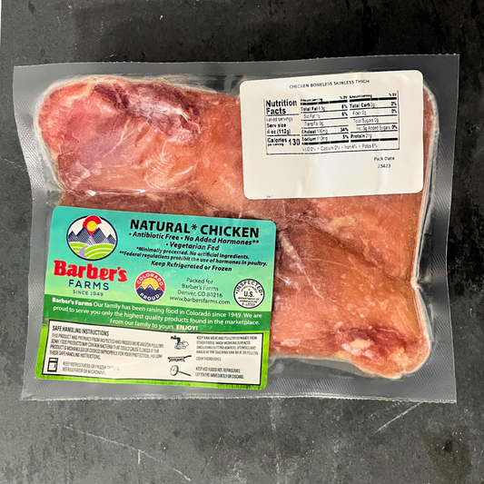 Barber's Farms Boneless Skinless Chicken Thighs