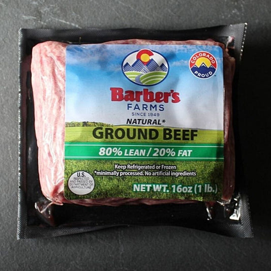 24 pounds Barber's Farms Ground Beef 80% lean