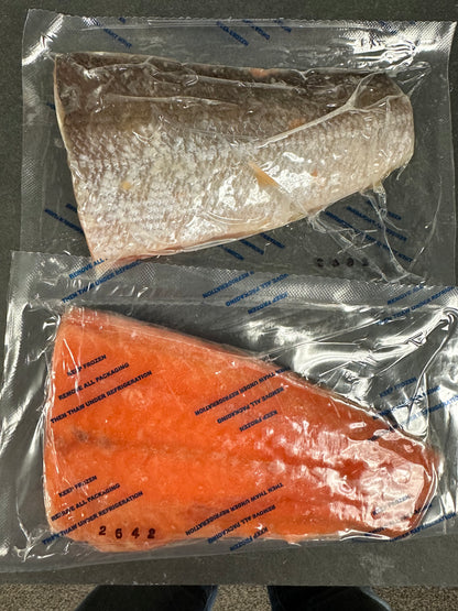 Full Case of 6 oz Wild-Caught Sockeye Alaskan Salmon Fillet 10 lb Box