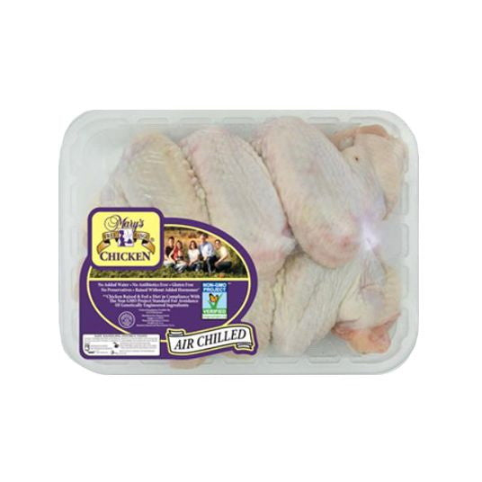 15 pounds Mary's Air Chilled Chicken Party Wings Eco Tray