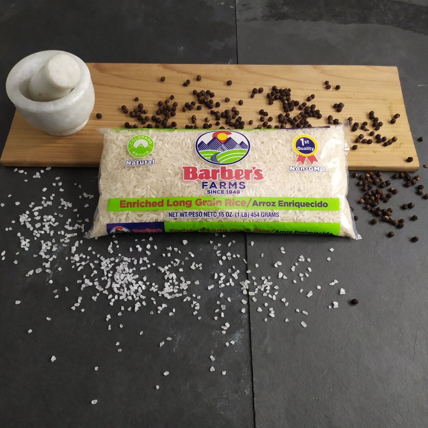 24 pounds Barber's Farm Enriched Long Gain Rice 1 LB Packages