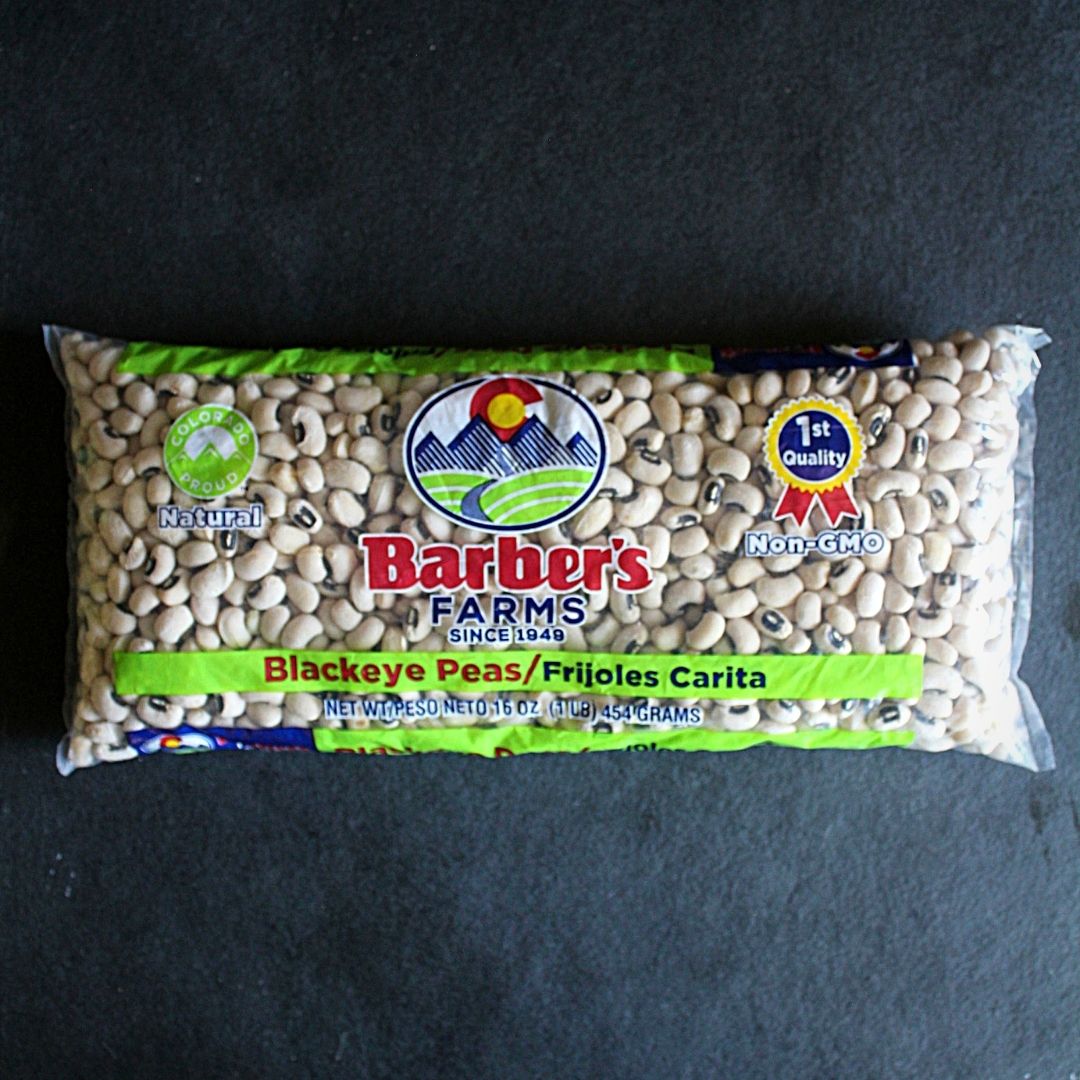 24 pounds Barber's Farms Black Eyed Peas in 1 lb bags