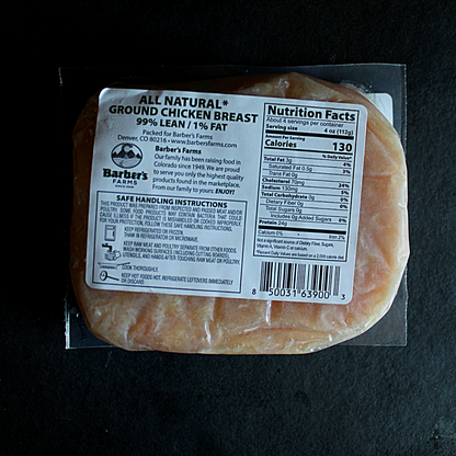Barber's Farms Ground Chicken Breast 99% lean