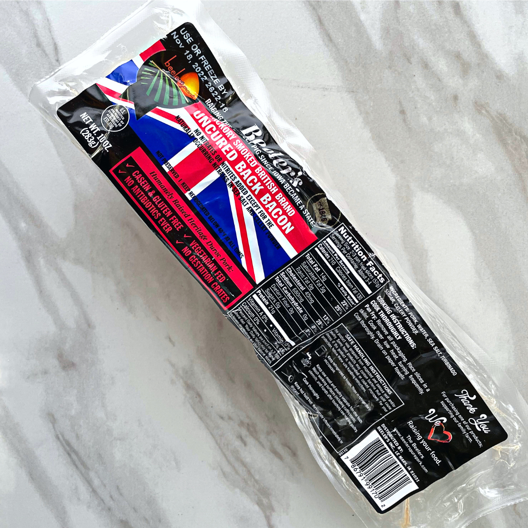 Natural British Back Bacon : Ranch Fresh Meats