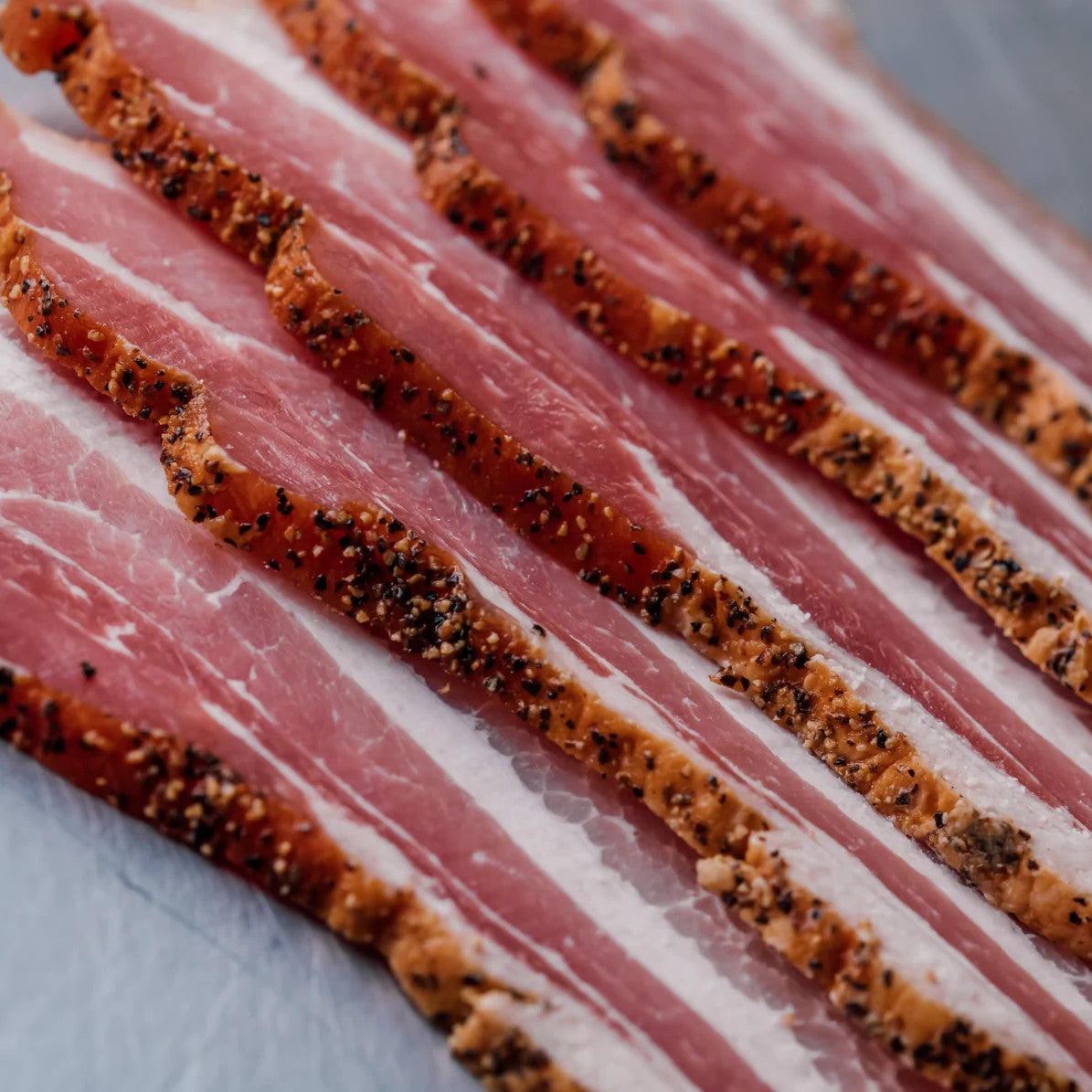 Natural Gralic-Pepper Smoked Bacon : Ranch Fresh Meats