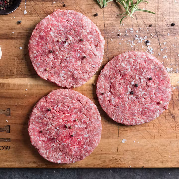 5.33 oz Beef Burgers, USDA High Choice Angus Beef : Ranch Fresh Meats